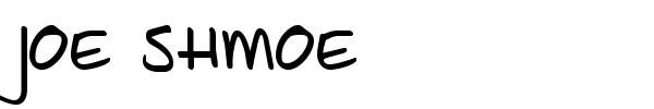 Joe Shmoe font preview